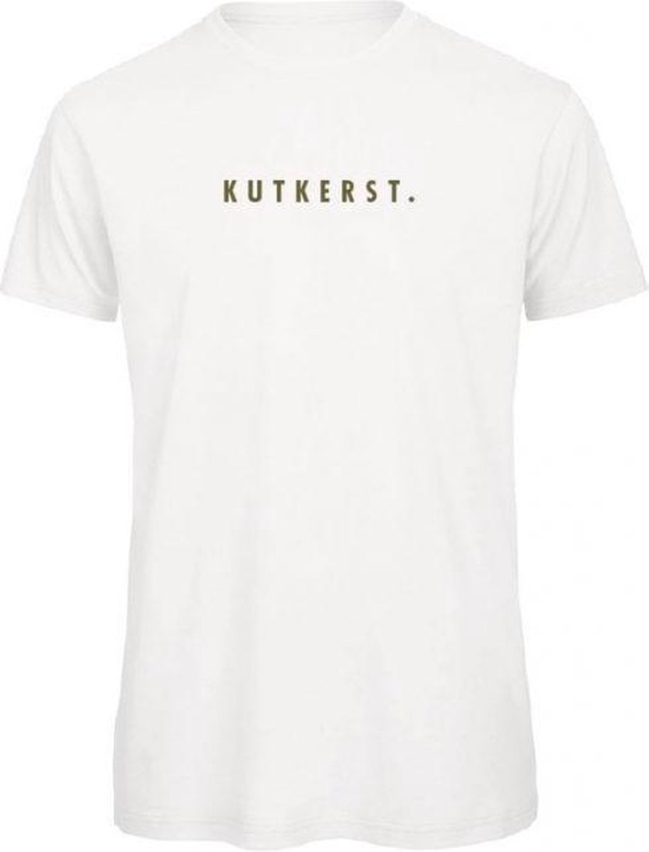 Foute kersttrui t-shirt wit XL - Kutkerst - olijfgroen -   | Kerst t-shirt   | kerst shirts volwassenen | kerst t-shirt volwassenen | Kerst outfit | Foute kerst shirts